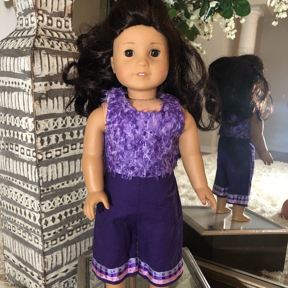 American Girl Doll Purple Capri and Tank Set